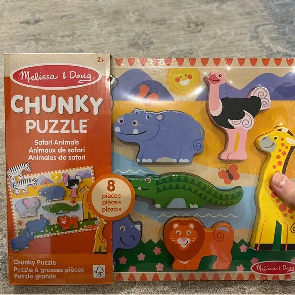Melissa & Doug Safari Animals Chunky Puzzle - Multicolor - Picture 1 of 1